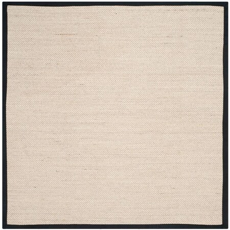 Safavieh Natural Fiber Square Area Rug Marble & Black - 6 x 6 ft. NF143A-6SQ